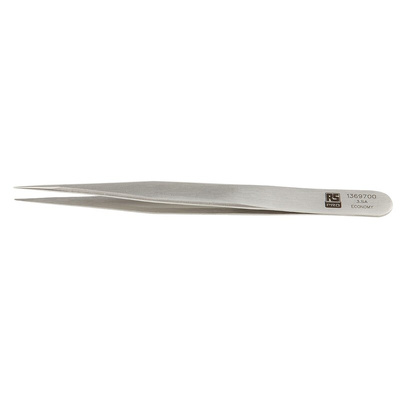 RS PRO 120 mm, Stainless Steel, Tweezers