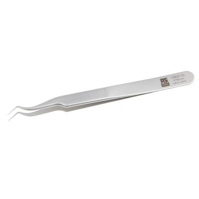 RS PRO 120 mm, Stainless Steel, Tweezers