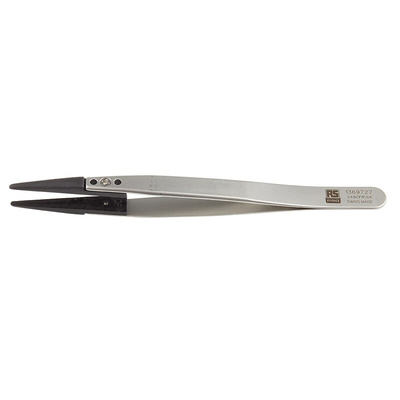 RS PRO 130 mm, Stainless Steel, Strong, ESD Tweezers