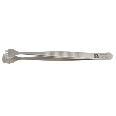 RS PRO 125 mm, Stainless Steel, Tweezers