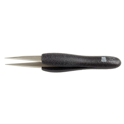 RS PRO 125 mm, Stainless Steel, Flat, ESD Tweezers