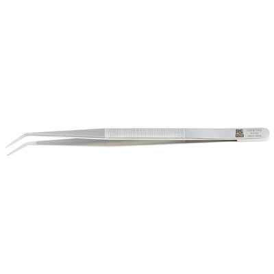 RS PRO 150 mm, Stainless Steel, Serrated, Tweezers