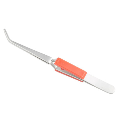 RS PRO 165 mm, Stainless Steel, Serrated, Tweezers