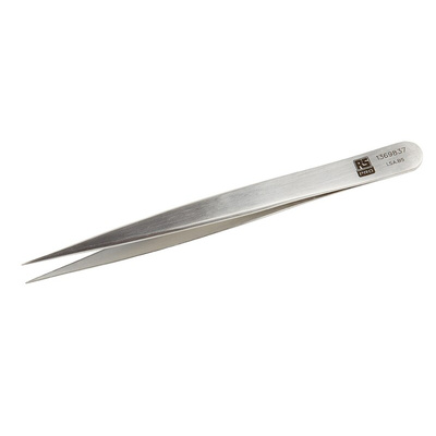 RS PRO 120 mm, Stainless Steel, Tweezers