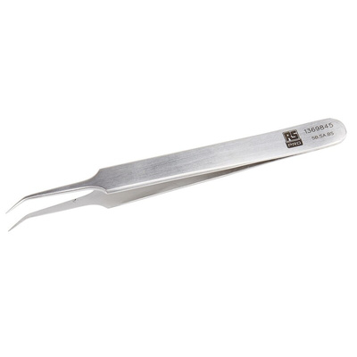 RS PRO 110 mm, Stainless Steel, Tweezers
