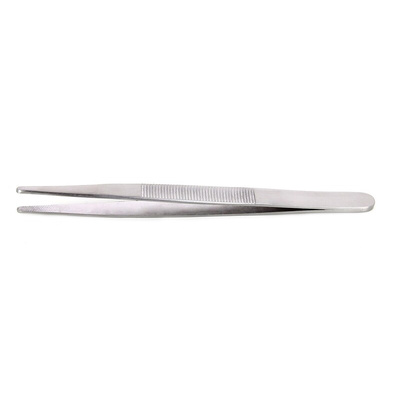 RS PRO 145 mm, Carbon Steel, Blunt; Round; Serrated, Tweezers