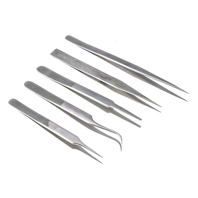 RS PRO Stainless Steel, Tweezer Set