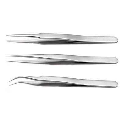 RS PRO Stainless Steel, Tweezer Set
