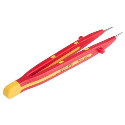 RS PRO 160 mm, Stainless Steel, Rounded, Tweezers