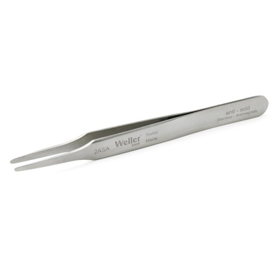 Weller Erem 120 mm, Stainless Steel, Flat; Rounded, Tweezers