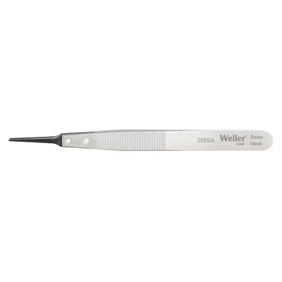 Weller Erem 120 mm, Stainless Steel, Pointed; Relieved, ESD Tweezers