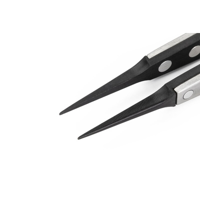 Weller Erem 120 mm, Stainless Steel, Pointed; Relieved, ESD Tweezers