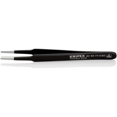 Knipex 120 mm, Stainless Steel, Smooth, ESD Tweezer