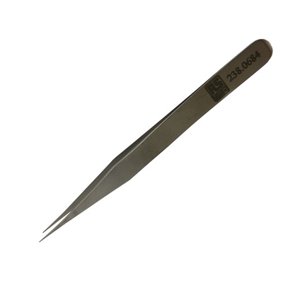 RS PRO 120 mm, Low Carbon Austenitic Steel, Pointed, Straight, Tweezer