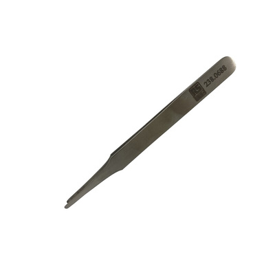 RS PRO 120 mm, Low Carbon Austenitic Steel, Flat; Rounded, Tweezer
