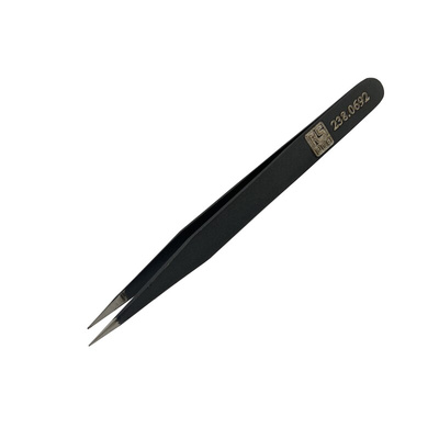 RS PRO 110 mm, Low Carbon Austenitic Steel, Fine, ESD Tweezer