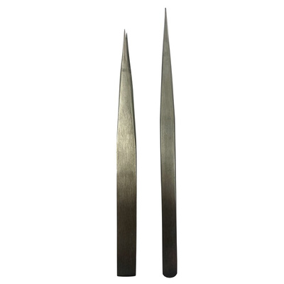RS PRO 130 mm, 140 mm, Low Carbon Austenitic Steel, Fine, Tweezer Set