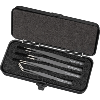 Wiha 130 mm, Chrome Nickel Steel, Flat, Tweezers