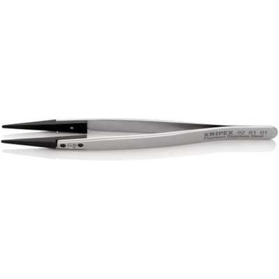 Knipex 130 mm, Stainless Steel, Carbon Fibre Reinforced Plastic, Smooth, ESD Tweezer