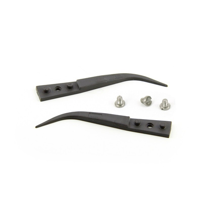 ideal-tek 40 mm, Zirconia Toughened Aluminium, Curved, Fine, Tweezer Tips