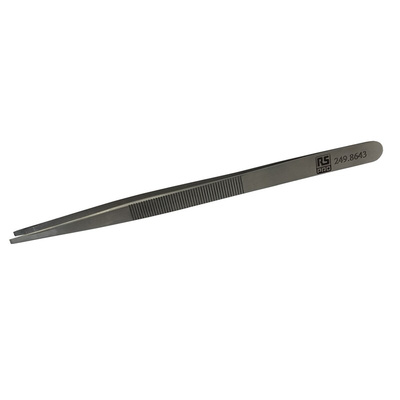 RS PRO 160 mm, Carbon Steel, Straight, Tweezers