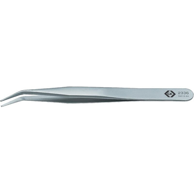 CK 120 mm, Stainless Steel, Angle, ESD Tweezer