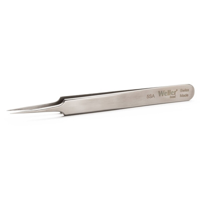 Weller Erem 115 mm, Stainless Steel, Pointed; Relieved, Tweezers