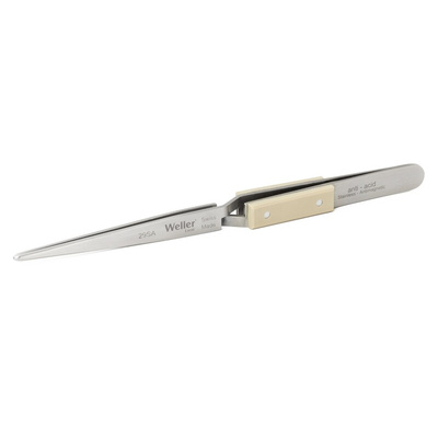 Weller Erem 150 mm, Stainless Steel, Pointed; Rounded, Tweezers