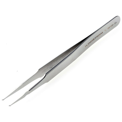 Lindstrom 120 mm, Stainless Steel, Rounded, ESD Tweezers