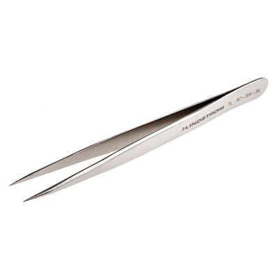 Lindstrom 120 mm, Stainless Steel, Rounded, ESD Tweezers