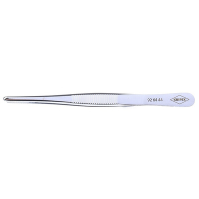 Knipex 145 mm, Steel, Straight; Blunt; Round; Serrated, Tweezer