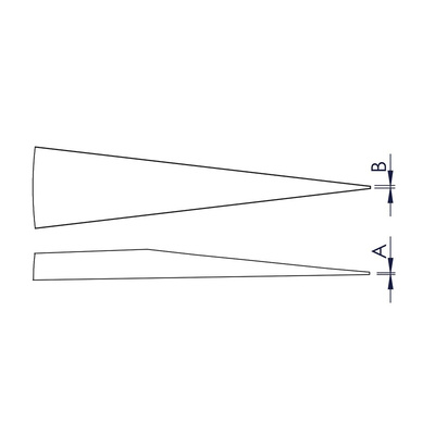 ideal-tek 90 mm, Stainless Steel, Flat, Tweezers