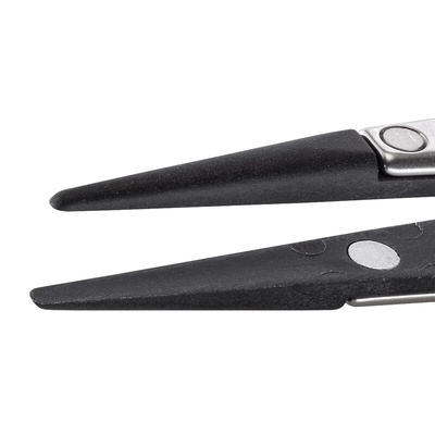 ideal-tek 130 mm, Stainless Steel; Plastic Tipped, ESD Tweezers