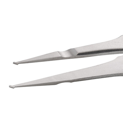 ideal-tek 120 mm, Stainless Steel, Grooved, Tweezers