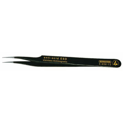 Bernstein 120 mm, Stainless Steel, Pointed, ESD Tweezers