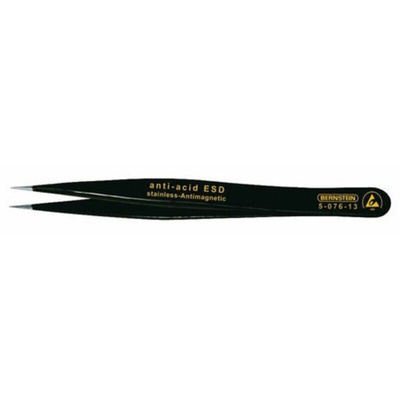 Bernstein 120 mm, Stainless Steel, Pointed, ESD Tweezers