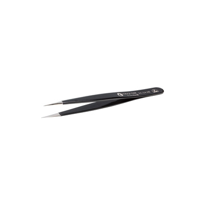 ideal-tek 110 mm, Polyester (Handle), Stainless Steel (Body), Sharp, ESD Tweezers