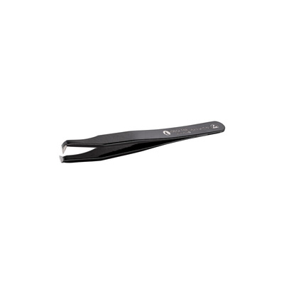 ideal-tek 115 mm, Carbon Steel, Flat; Rounded, ESD Tweezers