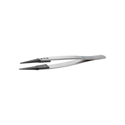 ideal-tek 130 mm, PEEK (Tip), Stainless Steel (Body), Flat; Rounded, ESD Tweezers