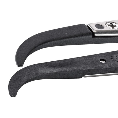 ideal-tek 130 mm, PEEK (Tip), Stainless Steel (Body), Flat; Rounded, ESD Tweezers