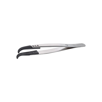 ideal-tek 130 mm, PEEK (Tip), Stainless Steel (Body), Flat; Rounded, ESD Tweezers