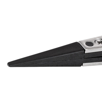 ideal-tek 130 mm, PA66/CF30 (Tip), Stainless Steel (Body), Flat; Rounded, ESD Tweezers