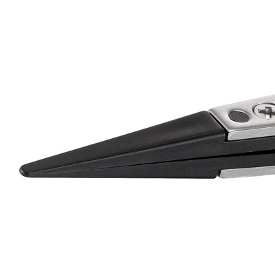 ideal-tek 130 mm, PEEK (Tip), Stainless Steel (Body), Flat; Rounded, ESD Tweezers