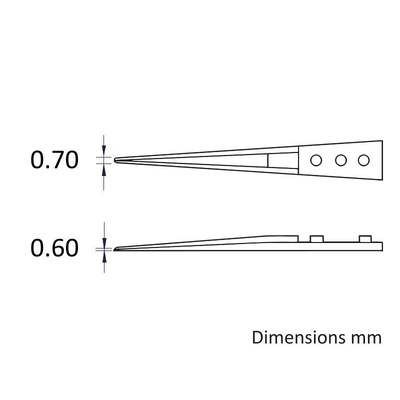 ideal-tek Zirconia Toughened Aluminium, Tweezer Tips