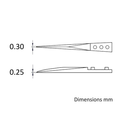 ideal-tek Zirconia Toughened Aluminium, Tweezer Tips