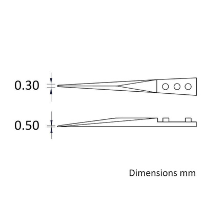 ideal-tek Zirconia Toughened Aluminium, Tweezer Tips