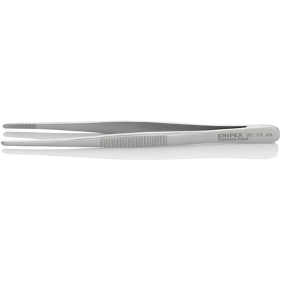 Knipex 145 mm, Stainless Steel, Serrated, Tweezer