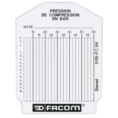 Facom Set of 100 Test Cards for Diesel Engine