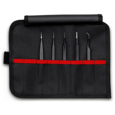 Knipex 120 mm, Stainless Steel, ESD Tweezer Set