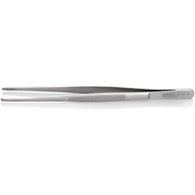 Knipex 200 mm, Stainless Steel, Serrated, Tweezer
